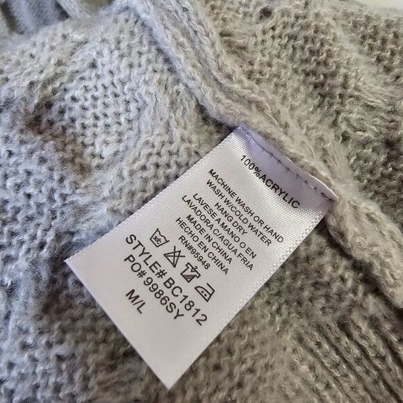 WORN ONCE COZY CO. BY COZY CASUAL HONEYCOMB PATTERN SUPER COZY LONG SWEATER M/L - Picture 12 of 14